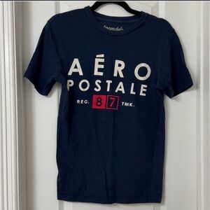 Aeropostale Shirt Men's 87 Graphic Tee Blue Size S